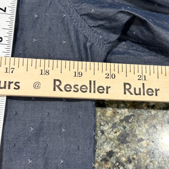 Guess Button Up Shirt Mens Size M Blue All Over Print Slim Fit 100% Cotton - Picture 9 of 9